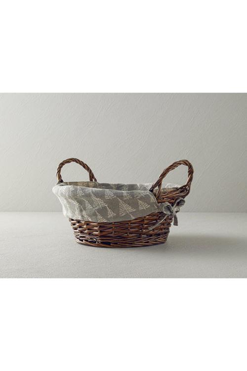 Linear Hasır Ekmek Sepeti Gri