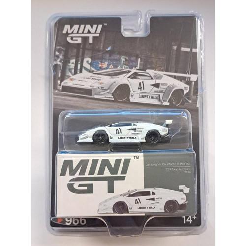 1:64 Lamborghini Countach LB-WORKS White 2024 Tokyo Auto Salon Diecast Model Araba Blister