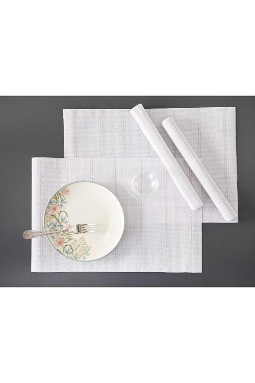 Palasides Pvc 4'Lü Amerikan Servis 30X45 Cm Beyaz