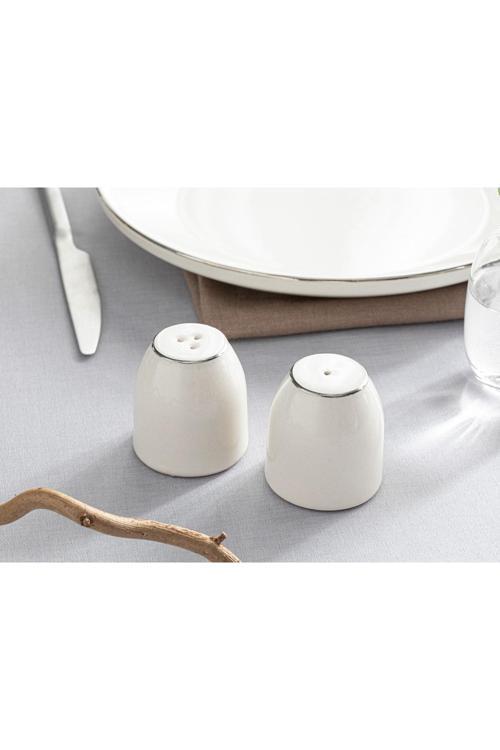 Torino Porselen Tuzluk-Biberlik 5,5X5 Cm Silver