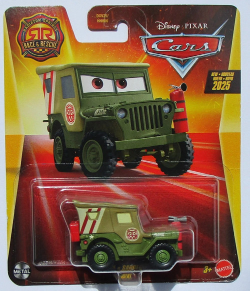 Disney Pixar Cars Race & Rescue Sarge Sergent Metal Diecast Araba Figür Oyuncak