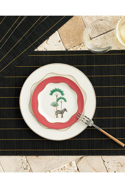 Farleg Bambu 4'Lü Amerikan Servis 4Siyah