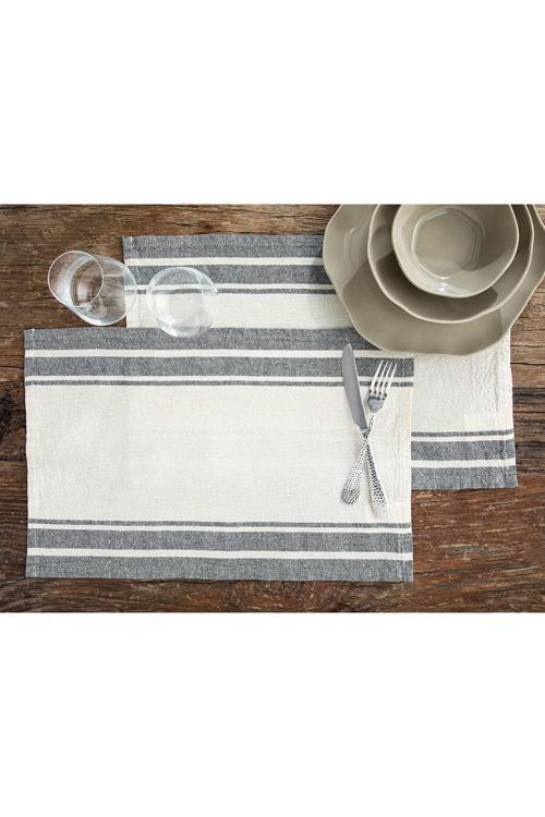 Nola Pamuk 2'Li Amerıkan Servıs 30X45 Cm Antrasit