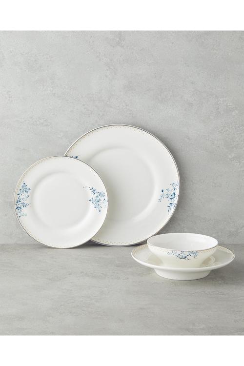 Serenity Blue Bone Porselen Yemek Takımı 24 Parça 6 Kişilik Lacivert