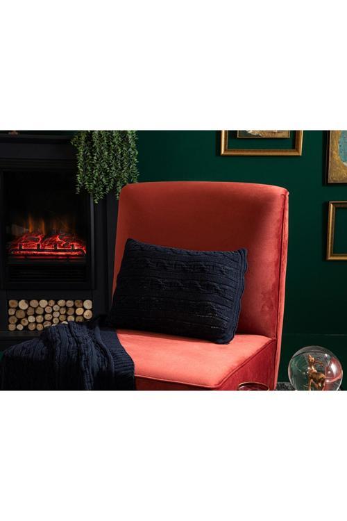 North Pole Tricot Kırlent Kılıfı 40X40 Cm Dark Blue