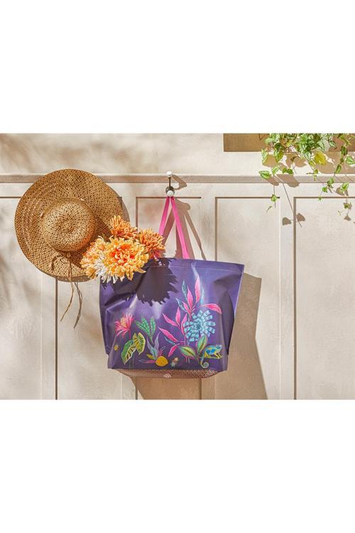 Exotic Flower Alışveriş Çantası 54,5X38 Cm Mor