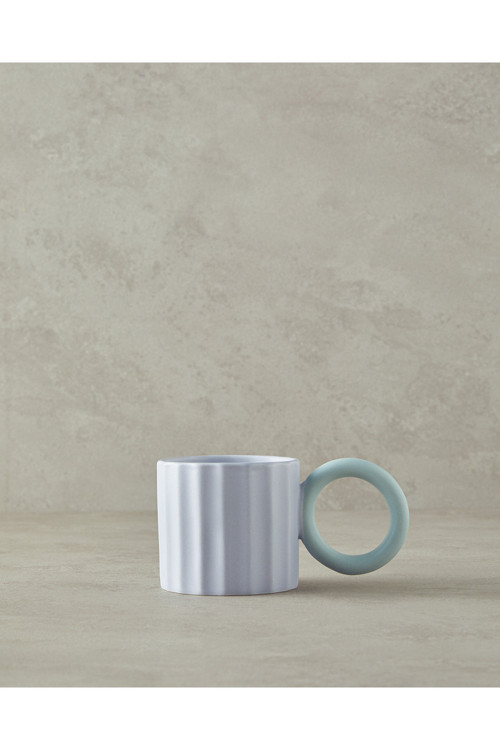 Angled New Bone China Kupa Lila