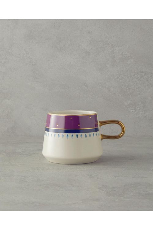 Carnival Path Stoneware Kupa Fuşya-Yeşil