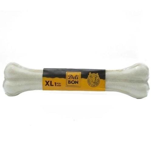 Delibon Deri Pres Vakumlu Kemik Köpek Ödülü Beyaz 27 Cm 1 Adet