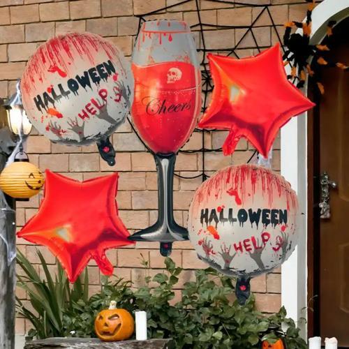 Halloween Folyo Balon Seti - Korkunç Kadeh