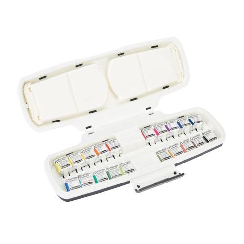 Akademie Aquarell Taş Tablet Sulu Boya Seti Yarım Tablet 20 Renk Plastik Kutu