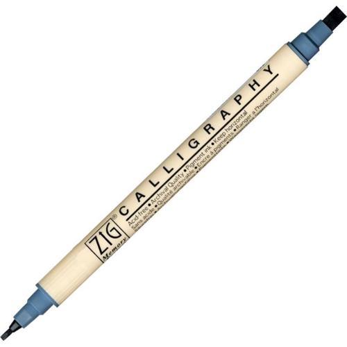 Calligraphy Çift Uçlu Kaligrafi Kalemi 2 mm. + 5 mm. 092 Steel Gray