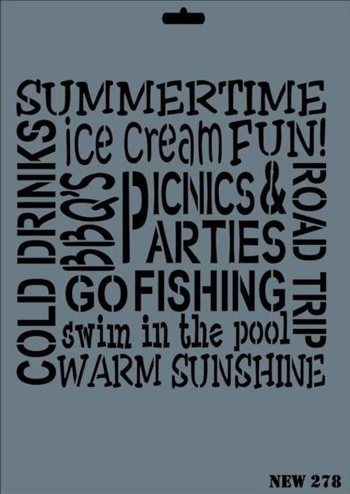 Stencil Boyama Şablonu 25x35 cm. NEW-278