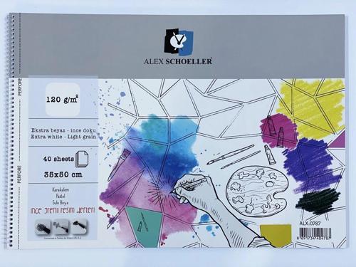 Resim ve Eskiz Çizim Defteri 120 gr. 35x50 cm. 40 yp.