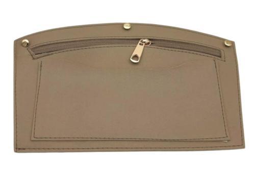 24x15 cm Açık Vizon Renk Troklu Suni Deri Cep Light Gold Metalli