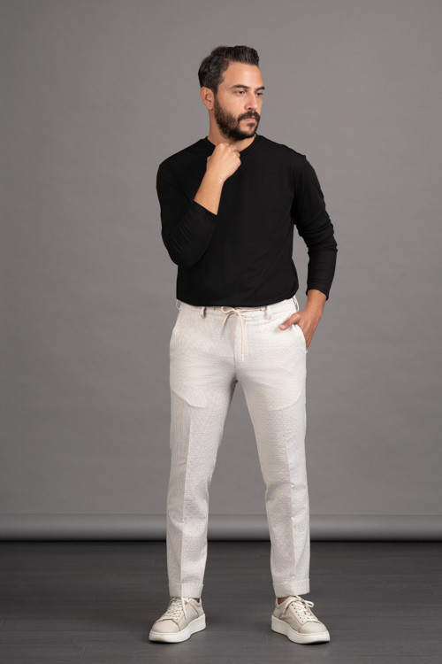 Regular Fit Bisiklet Yaka Rayon Kumaş Full Likralı Uzun Kol Sweatshirt