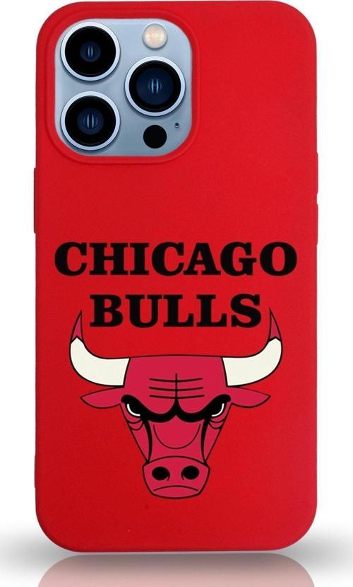 Iphone 13 Pro Max Uyumlu Lansman Kılıf Chicago Bulls Tasarımlı Altı Kapalı Içi Kadife Kaplı Kapak