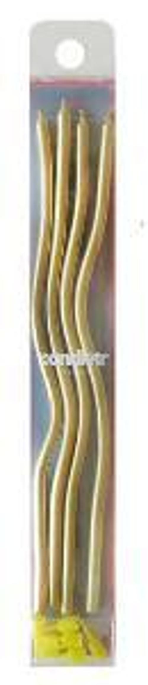 MUM METALİK BURGULU 20 CM ALTIN 4 ADET