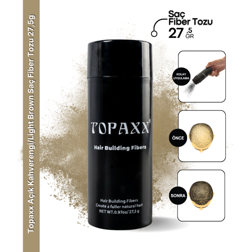 Açık Kahverengi/Light Blonde Saç Dolgunlaştırıcı ve Seyrek Kapatıcı Saç Fiber Tozu 27,5g