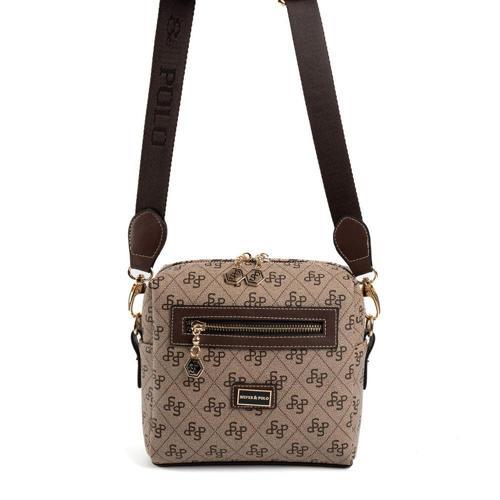 Kadın Çapraz Çanta 1038-47413 SILVER POLO ÇAPRAZ BAYAN ÇANTASI M178 KOYU BEJ-MAT KAHVE