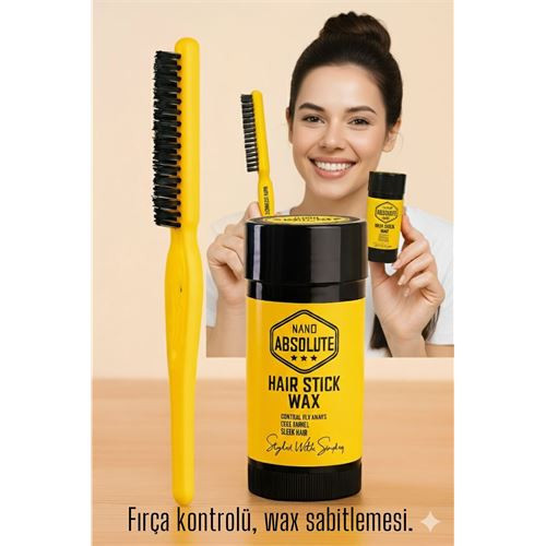Topuz Fırçası Stick Wax Seti Profesyonel Saç Topuz Seti
