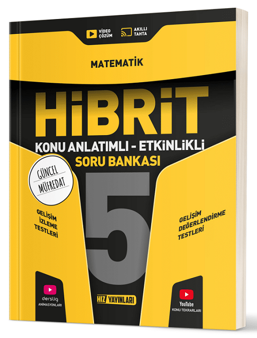 Hız Yayınları 5. Sınıf Matematik Hibrit Konu Anlatımlı Etkinlikli Soru Bankası