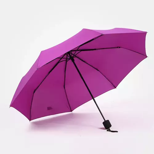 Mini Çanta Boy Bayan Şemsiyesi Mor Şemsiye