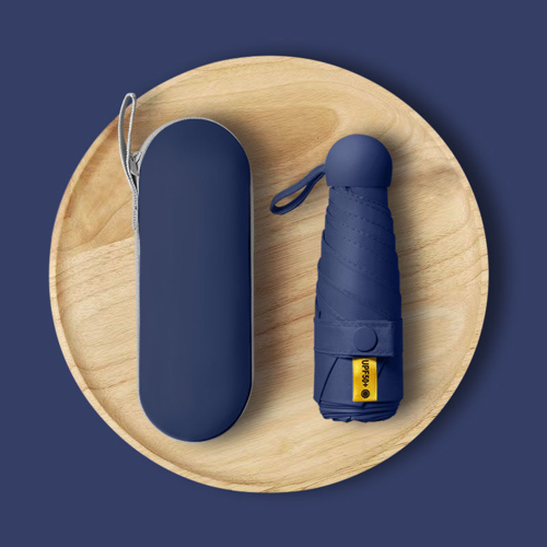 Mini Cep Boy Lüx Şemsiye UV Korumalı Lacivert Mini Şemsiye