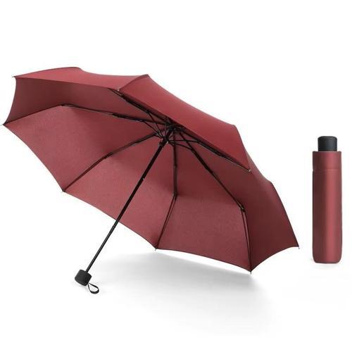 Mini Çanta Boy Bayan Şemsiyesi Bordo Manuel Şemsiye