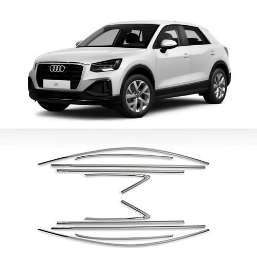 Audi Q2 Krom Cam Çıtası Tam Tur 10 Parça 2016+