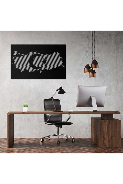 Pleksi Türkiye Haritası ve Ay yıldız