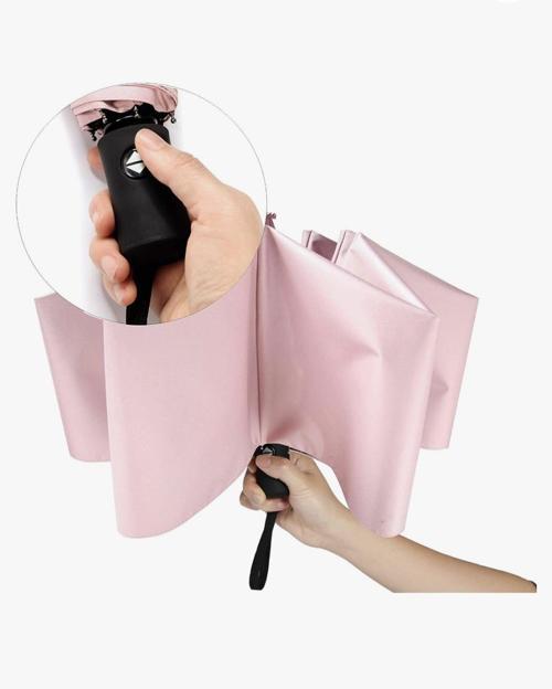 İldeşli Tam  Otomatik Çanta Boy Pembe Şemsiye