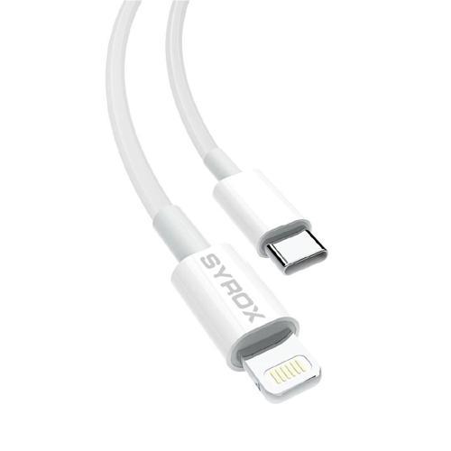 C147 QC 3.0A 20W 1mt Type-C - Lightning Şarj & Data Kablosu - Beyaz