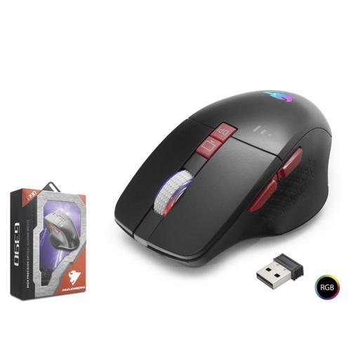 G390 1600dpi RGB Ledli 2.4GHz Type-C Şarjlı Kablosuz Oyuncu Mouse - Siyah