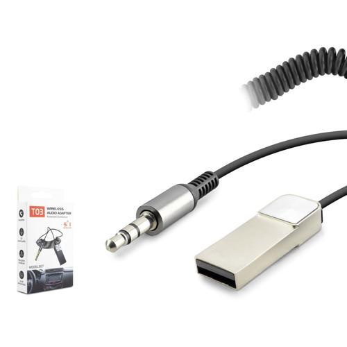 HD9005 3.5mm AUX Bağlantılı Eller Serbest Görüşmeli USB Güç Beslemeli Bluetooth 5.1 Araç İçi Adaptör - Siyah