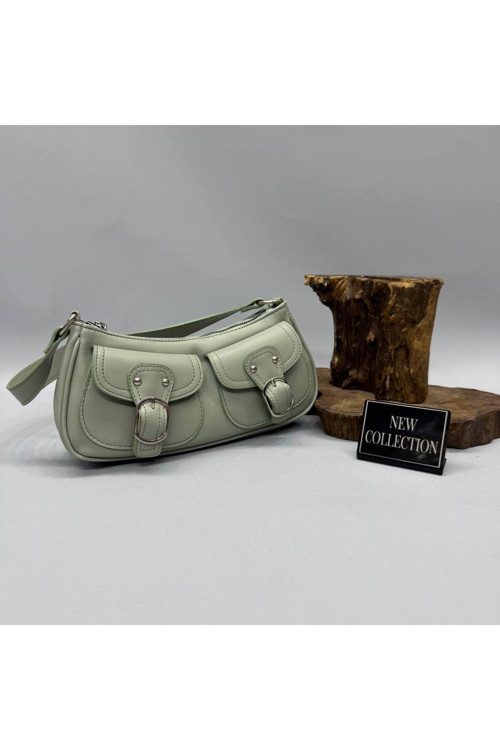 Kadın HAKİ Önden Kemer Cepli Baget El Omuz Çantası OT00081