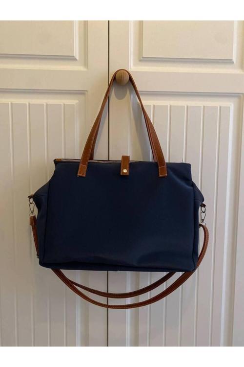 Kadın LACİVERT 3 Gözlü Seyahat Okul Anne Spor Omuz Çantası OT00079