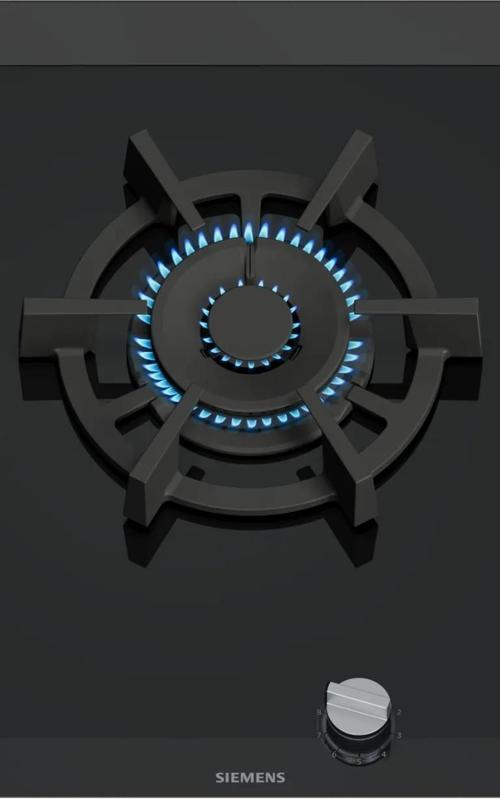 ER3A6AI10 Domino Siyah Seramik Cam Ankastre Ocak