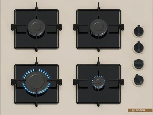 POP6C1O12O Gazlı Cam Ankastre Ocak