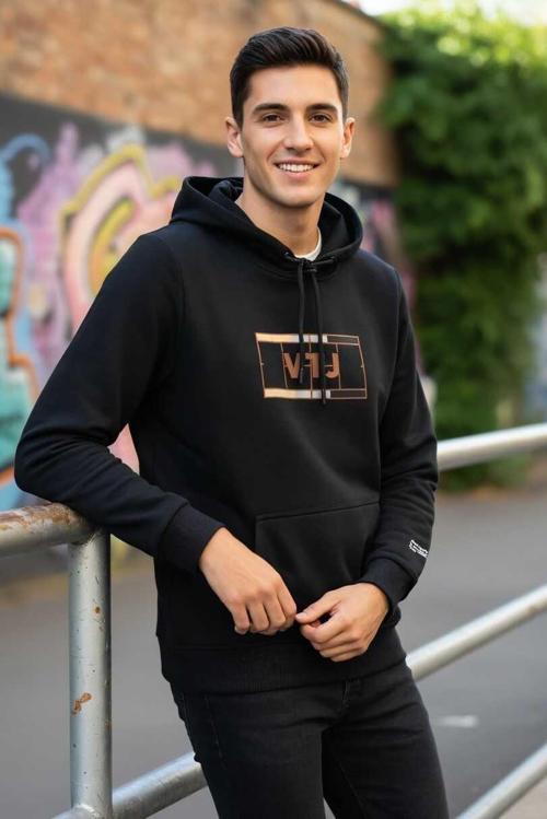 Sandro Kapüşonlu Erkek Sweatshirt Siyah