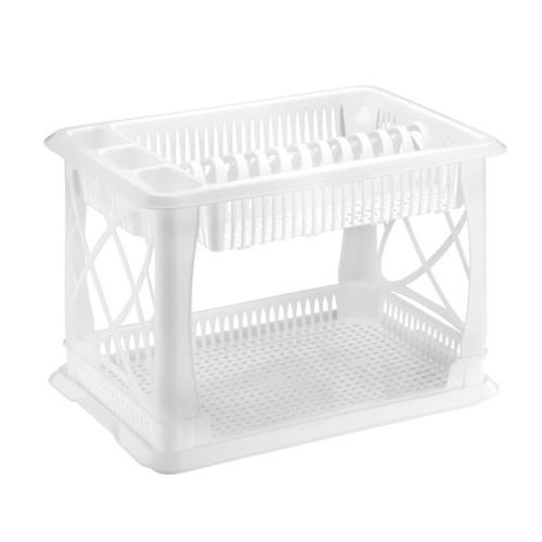 ELF-306 Plastik Çift Katlı Lüks Bulaşık Kurutmalık Tabaklık