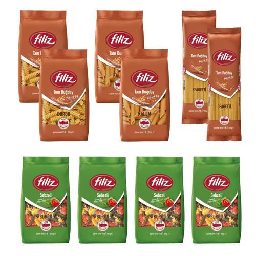 Tam Buğdaylı ve Sebzeli Makarna 350 gr 10 lu Karma Paket
