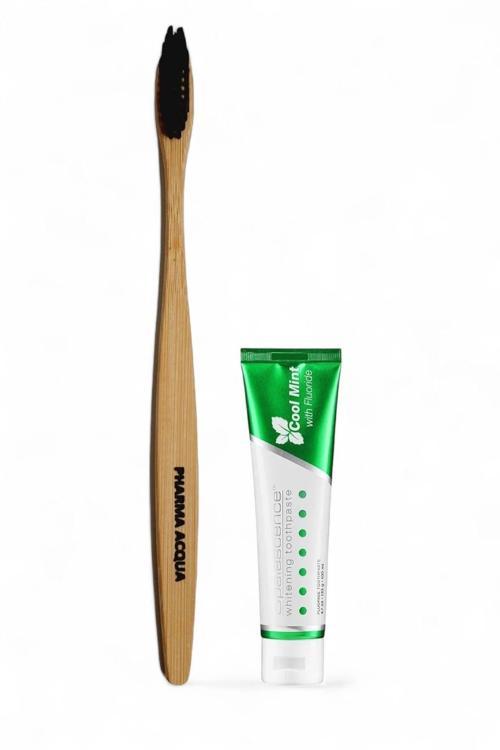 Cool Mint Beyazlatıcı Diş Macunu 28 gr + Pharma Acqua Bambu Yumuşak Diş Fırçası