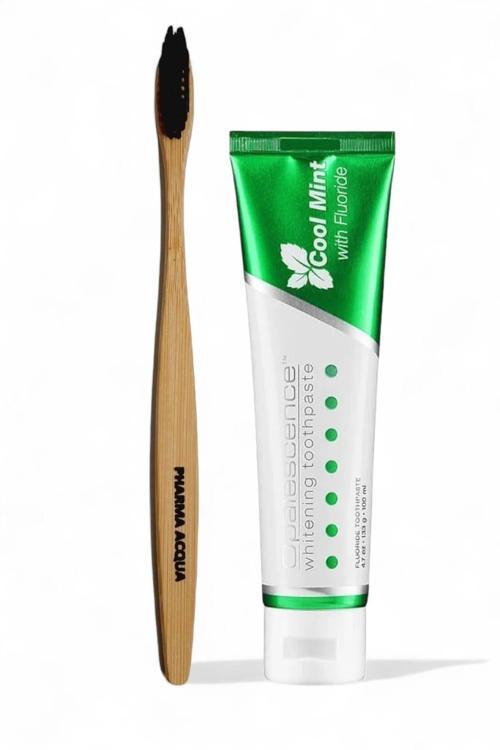 Cool Mint Beyazlatıcı Diş Macunu 133 gr +  Pharma Acqua Bambu Yumuşak Diş Fırçası
