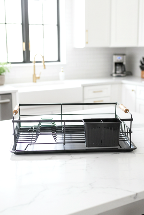 Sunny Ahşap Tutamaçlı Tek Katlı Bulaşıklık Siyah