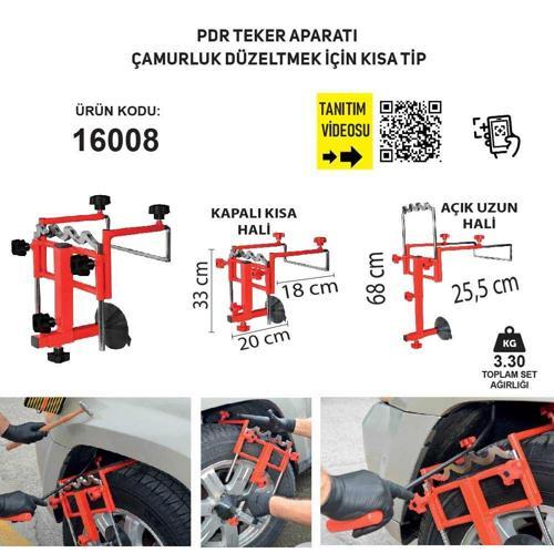 Pdr Teker Aparatı Çamurluk Düzeltmek İçin Kısa Tip
