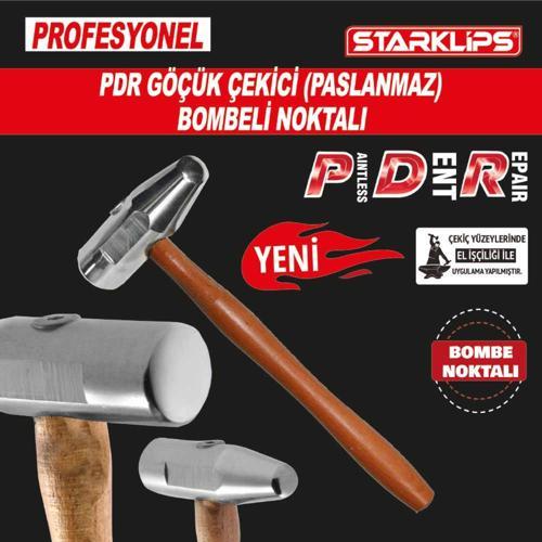 Pdr Çekiçi (Paslanmaz) Bombeli Noktalı