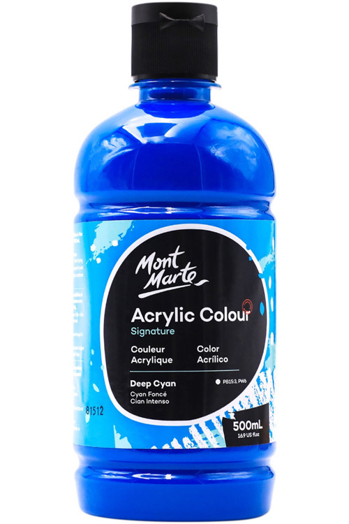 MM Akrilik Renkli 500ml Signature - Deep Cyan