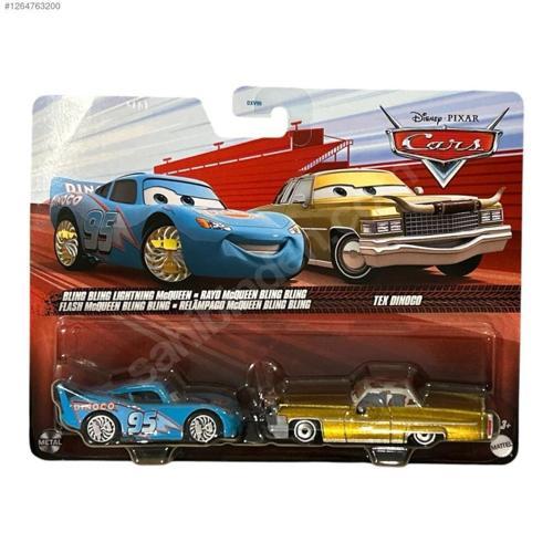 Disney Cars İkili Karakter Araçlar Tex Dinoco - Bling Bling  Lightning MC Queen DXV99-JDH42 DXV99