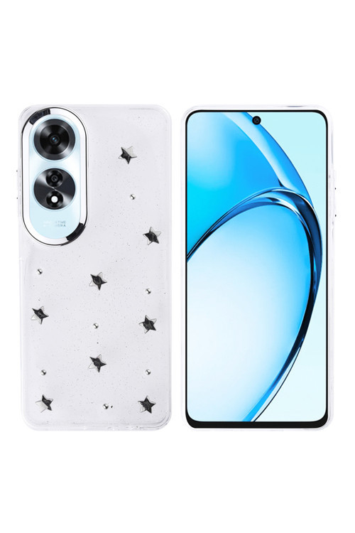 Oppo A60 Uyumlu Kılıf Airbag Köşeli Şeffaf Baskılı Z-Kutup